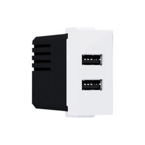 ^ MODYS ΠΡΙΖΑ ΤΡΟΦΟΔΟΣΙΑΣ USB 1 ΣΤ. 2xUSB ΛΕΥΚΗ 5VDC 2X1.2A IP20 ACA - 10101412821