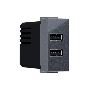 ^ MODYS ΠΡΙΖΑ ΤΡΟΦΟΔΟΣΙΑΣ USB 1 ΣΤ. 2xUSB ΑΝΘΡΑΚΙ 5VDC 2X1.2A IP20 ACA - 10101412827