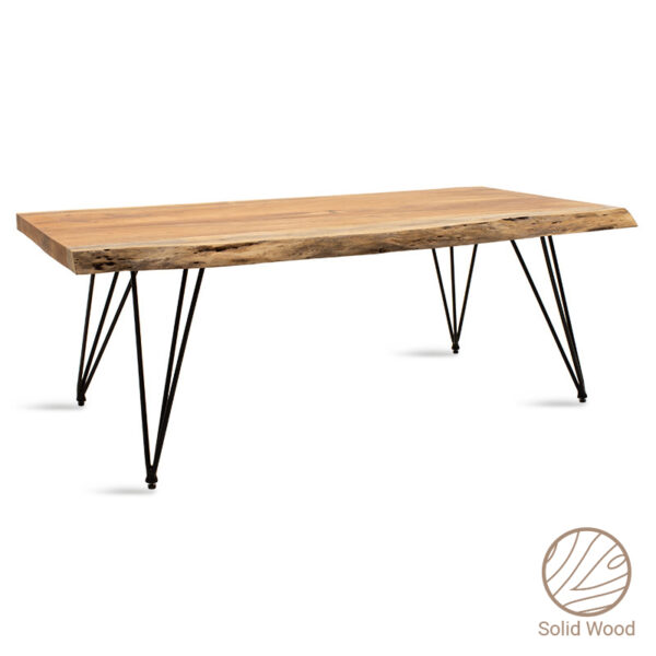 Coffee table Rich pakoworld solid wood 4cm walnut-leg black 130x69x46cm 113-000001