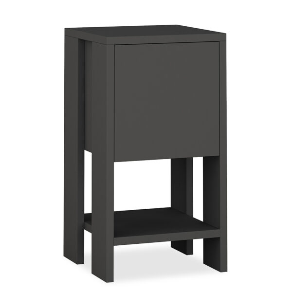 Nightstand Ema pakoworld 1 cupboard anthracite color 30x30x55cm 119-000997