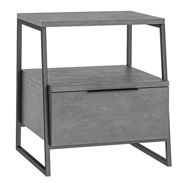 Nightstand Johana pakoworld black-gray antique 45x40x50cm 119-001090