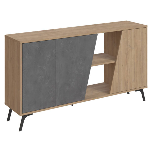 Buffet Hana pakoworld natural-charcoal antique 150x35.5x82cm 119-001128
