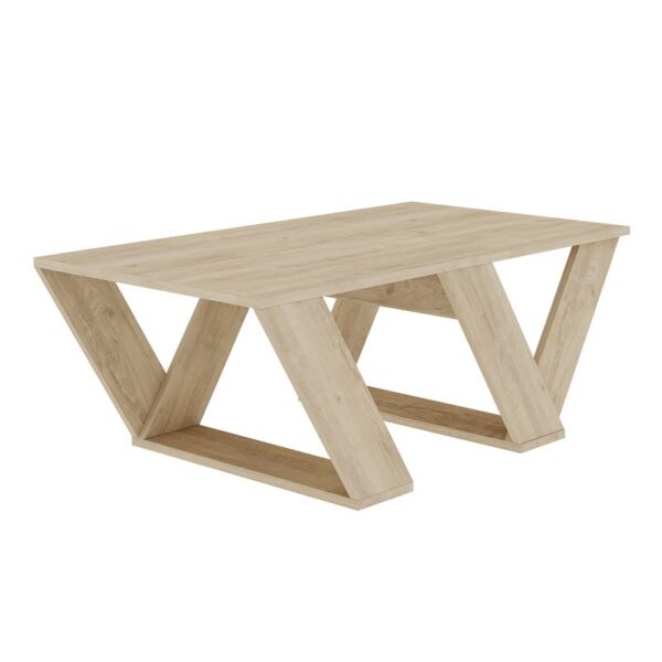 Τραπέζι σαλονιού Pipra pakoworld σε χρώμα φυσικό 110x60x40 119-001196