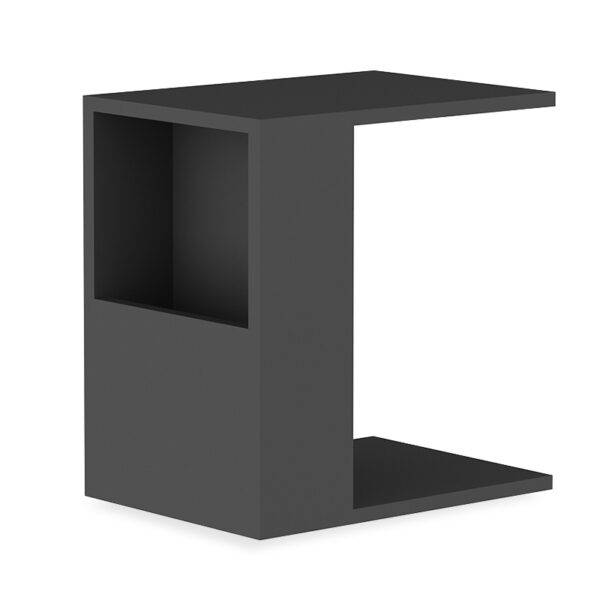 Side table Zane pakoworld in anthracite color 40x30x50cm 120-000013