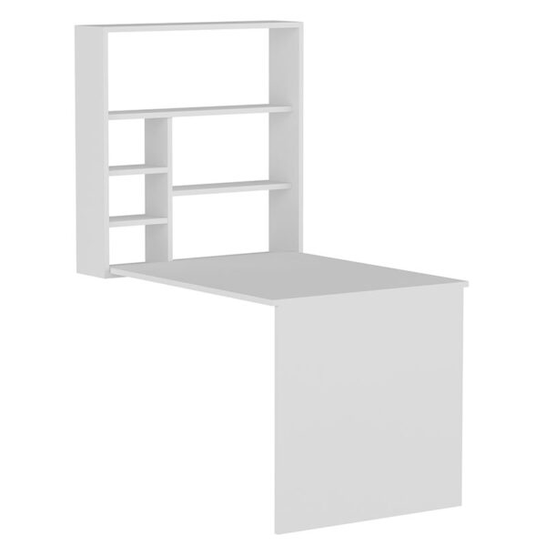 Folding wall mounted work desk Ravin pakoworld white 63x90x154cm 120-000084