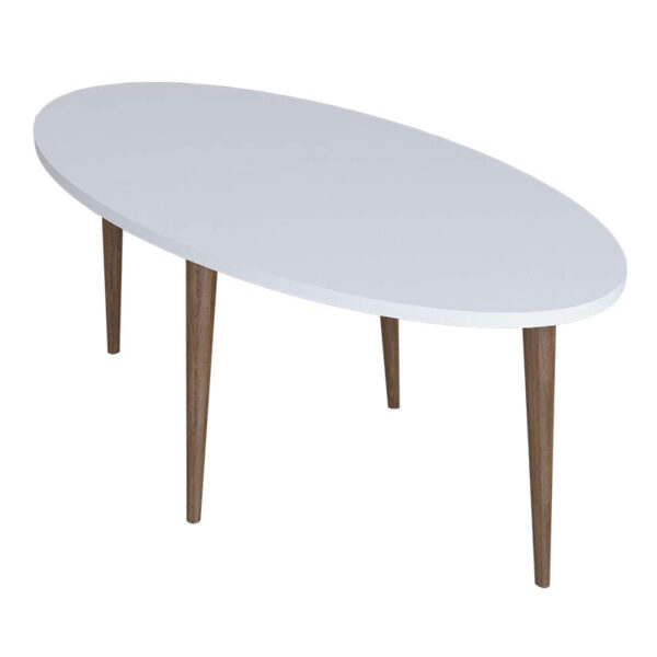 Coffee table Barton pakoworld white-brown 90x45x40cm 120-000136