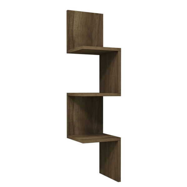 Corner wall shelf Insta pakoworld walnut 25x25x105,5cm 120-000170