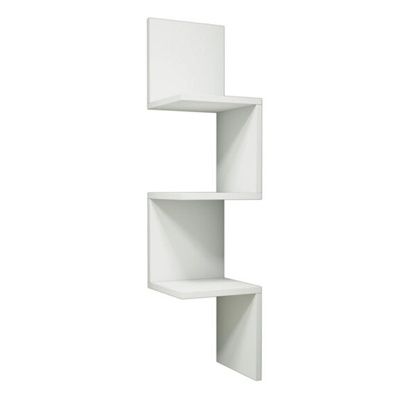 Corner wall shelf Insta pakoworld white 25x25x105,5cm 120-000171