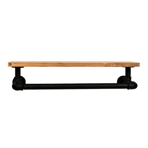 Wall shelf Beckett pakoworld black-natural 50x12x18cm 120-000236
