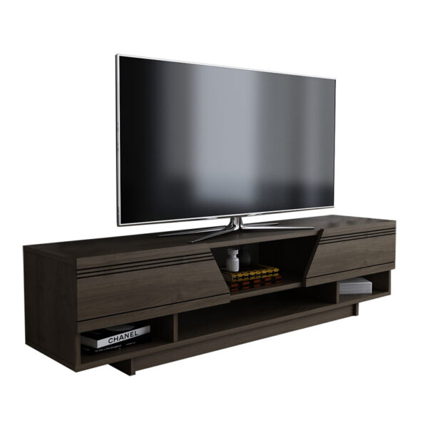 Tv stand Ianis pakoworld dark walnut 160x37x34cm 120-000362