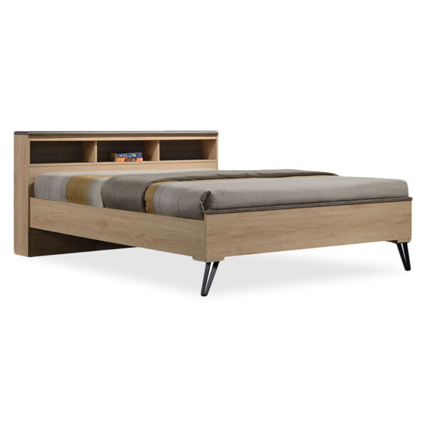Double bed Bruno pakoworld pakoworld in viscount-toro color 160x200cm 123-000104