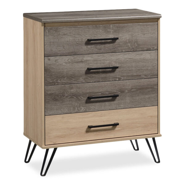 Chest of 4 Drawers Bruno pakoworld in viscount - toro colour 80x40x95cm 123-000106