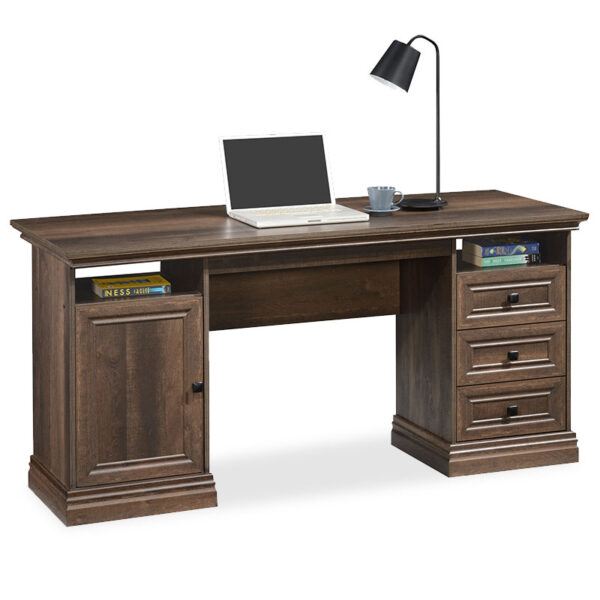 Commercial desk Mozart pakoworld in walnut color 160x60x78cm 123-000125