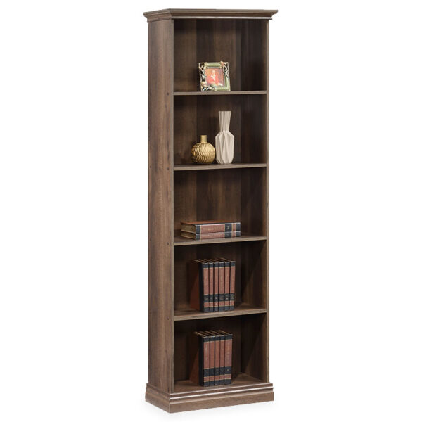 Bookcase Mozart pakoworld in walnut color 60x34,5x202,5cm 123-000126