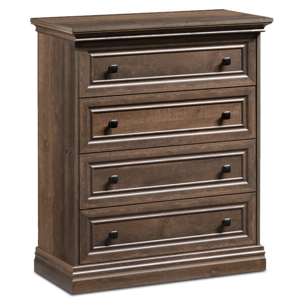 Chest of 4 drawers Mozart pakoworld in walnut colour 80x40x96cm 123-000128