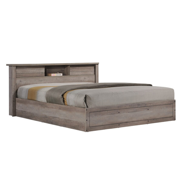 Double Bed Tara pakoworld rustic oak 160x200cm 123-000175