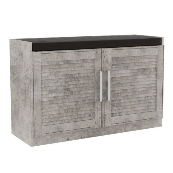 Shoe cabinet stool Crispy pakoworld 9 pairs antique anthracite 94x34.5x60cm 123-000194