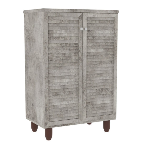 Shoe cabinet SANTÏ pakoworld 10 pairs antique anthracite 60x34.5x91.5cm 123-000195