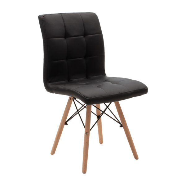 Chair Cian II pakoworld PU black legs in oak color 127-000031