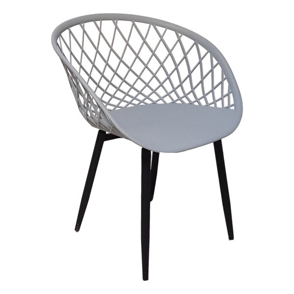 Chair Ezra I pakoworld PP gray-black leg 127-000075