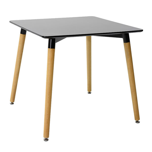 Dining table Natali MDF top black 80x80x75cm 127-000140