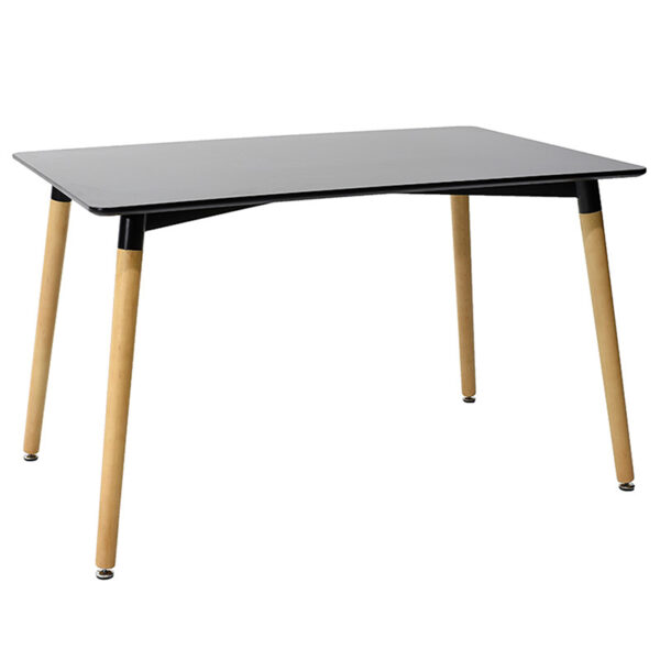 Dining table Natali MDF top black 150x80x75cm 127-000142