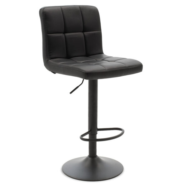 Bar stool Remina pakoworld folding black pu-black metal 45x53x112cm 127-000157