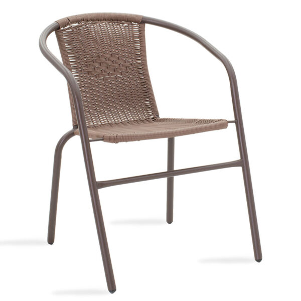 Obbi pakoworld garden armchair metal-pe in brown color 130-000008
