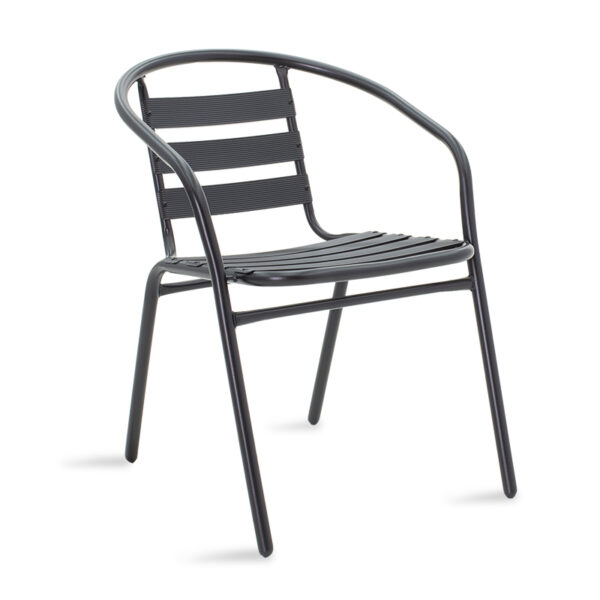 Tade pakoworld metal garden armchair in black color 130-000014