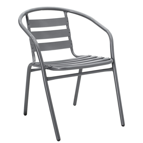 Garden chair Tade pakoworld metal in dark gray color 130-000038