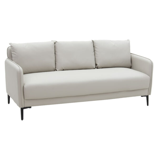 3 seater sofa Nemy pakoworld PU grey color 178x80x75cm 132-000028