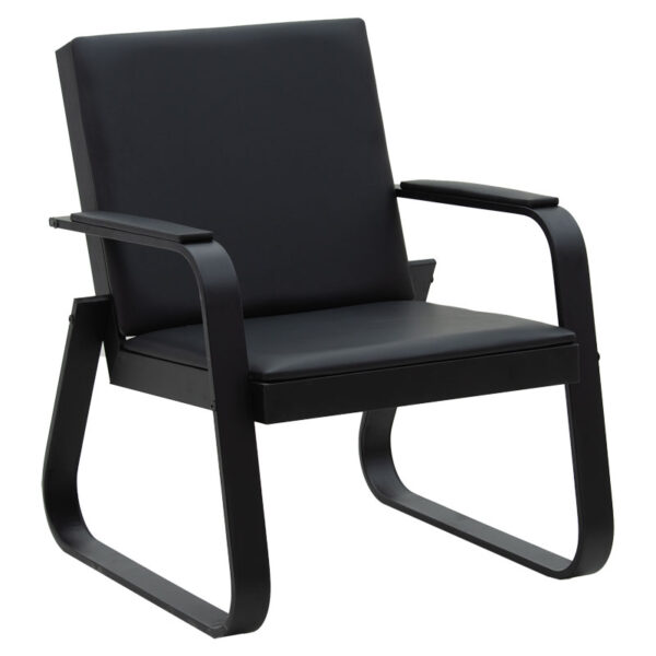 Armchair Rogelio pakoworld pu in black colour 67x72x85cm 132-000030