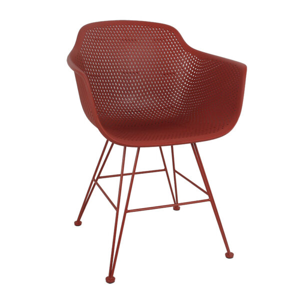 Armchair Beck pakoworld PP-metal burgundy color 139-000013