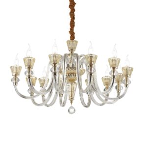 IDEAL LUX Κρεμαστό Φωτιστικό STRAUSS 12xE14 Κρύσταλλο - 140612