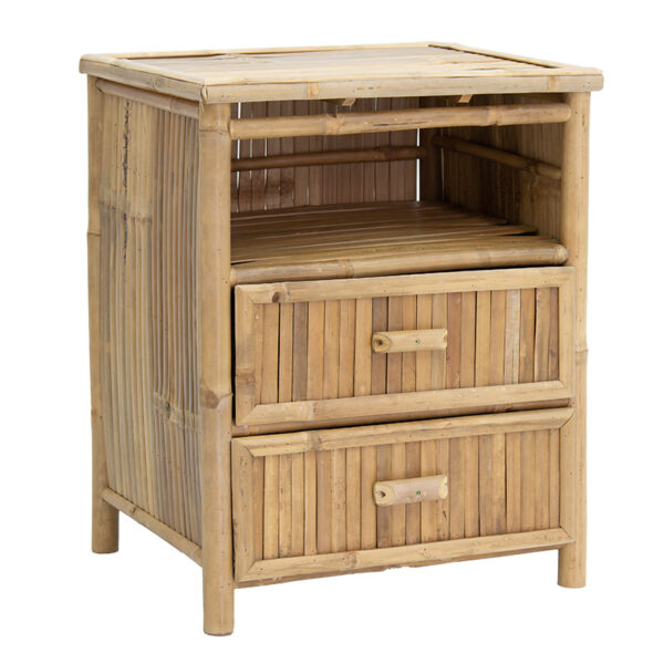 Bedside table Ofra pakoworld bamboo natural 56x46x69cm 141-000021