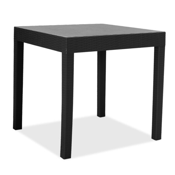Gabi pakoworld PP table in black color 80x80x77cm 143-000022