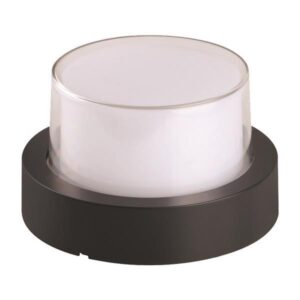 ΑΠΛΙΚΑ ΤΟΙΧΟΥ ΣΤΡΟΓΓΥΛΗ LED 12W Φ169X100 3000K IP65 ΜΑΥΡΗ PRO EUROLAMP - 145-20202