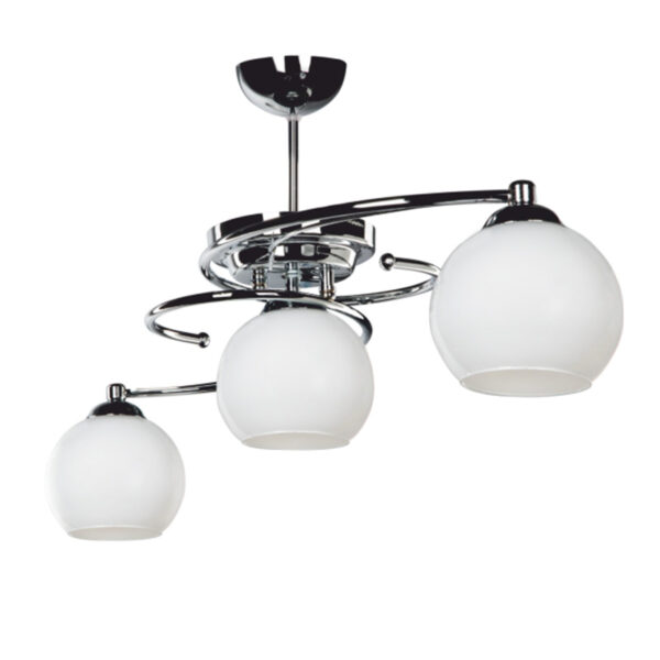 Three-light ceiling light PWL-0966 pakoworld E27 silver-white 80x27x34.5cm 147-000015