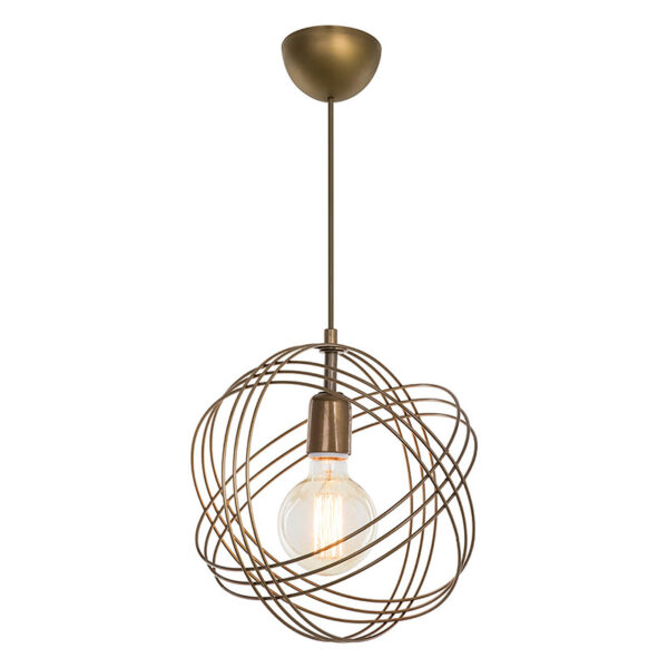 Φωτιστικό οροφής PWL-0980 pakoworld Ε27 χρυσό Φ28x75εκ 147-000036