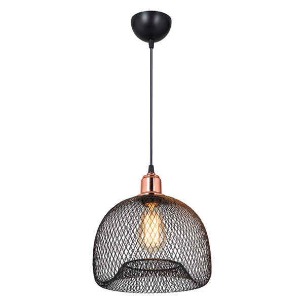 Ceiling light PWL-1024 pakoworld Å27 metal black-godlen pink D26x60cm 147-000040