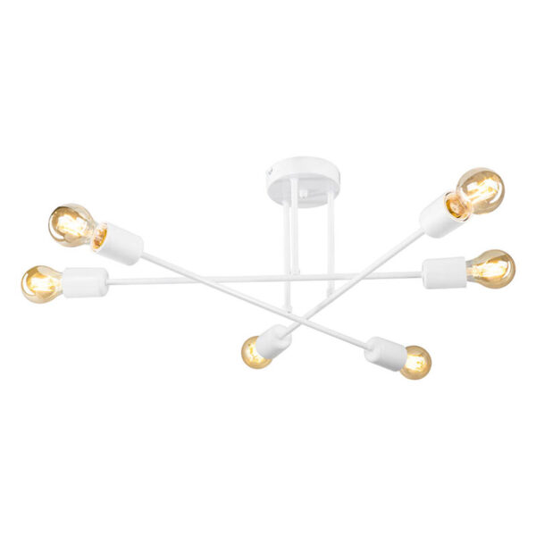 Φωτιστικό οροφής PWL-1122 pakoworld Ε27 λευκό Φ61x25εκ 147-000070