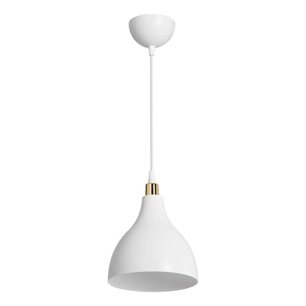 Φωτιστικό οροφής μονόφωτο Lofty pakoworld Ε27 λευκό Φ18x56εκ 147-000130