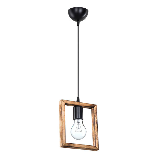 Φωτιστικό οροφής μονόφωτο Isolate pakoworld Ε27 καρυδί 18.5x3x66εκ 147-000136