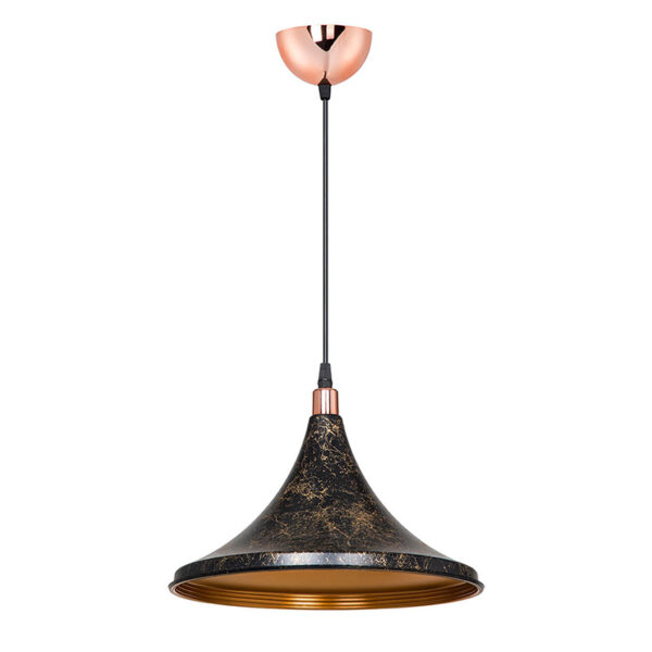 Ceiling light Keen pakoworld Å27 black-golden D29.5x70cm 147-000138