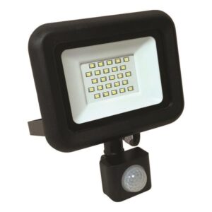 ΠΡΟΒΟΛΕΑΣ LED SMD ΜΕ ΠΕΡΙΣΤΡΕΦΟΜΕΝΟ ΑΝΙΧΝΕΥΤΗ ΚΙΝΗΣΗΣ PLUS 20W ΜΑΥΡΟΣ IP44 6500K PLUS EUROLAMP - 147-69633