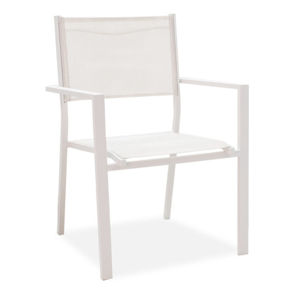 Moly pakoworld aluminum-textilene garden armchair white 152-000002