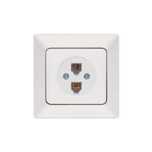 ΠΡΙΖΑ ΤΗΛΕΦΩΝΟΥ ΔΙΠΛΗ RJ 11 ΛΕΥΚΗ EUROLAMP ΝΕAD - 152-16014
