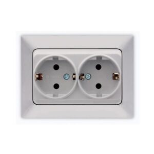 ΠΡΙΖΑ ΣΟΥΚΟ ΔΙΠΛΗ ΧΩΝΕΥΤΗ 16A ΝΙΚΕΛ MAT EUROLAMP ΝΕAD - 152-16203