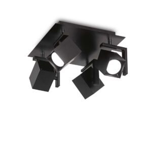 IDEAL LUX Φωτιστικό Οροφής MOUSE 4xGU10 Μαύρου Χρώματος - 156712