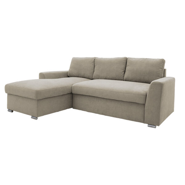 Corner sofa-bed right corner Belle pakoworld beige 236x164x88cm 165-000012